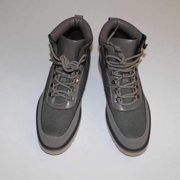KENNETH COLE REACTION KALLOU GREY LUG SOLE COMBAT BOOT